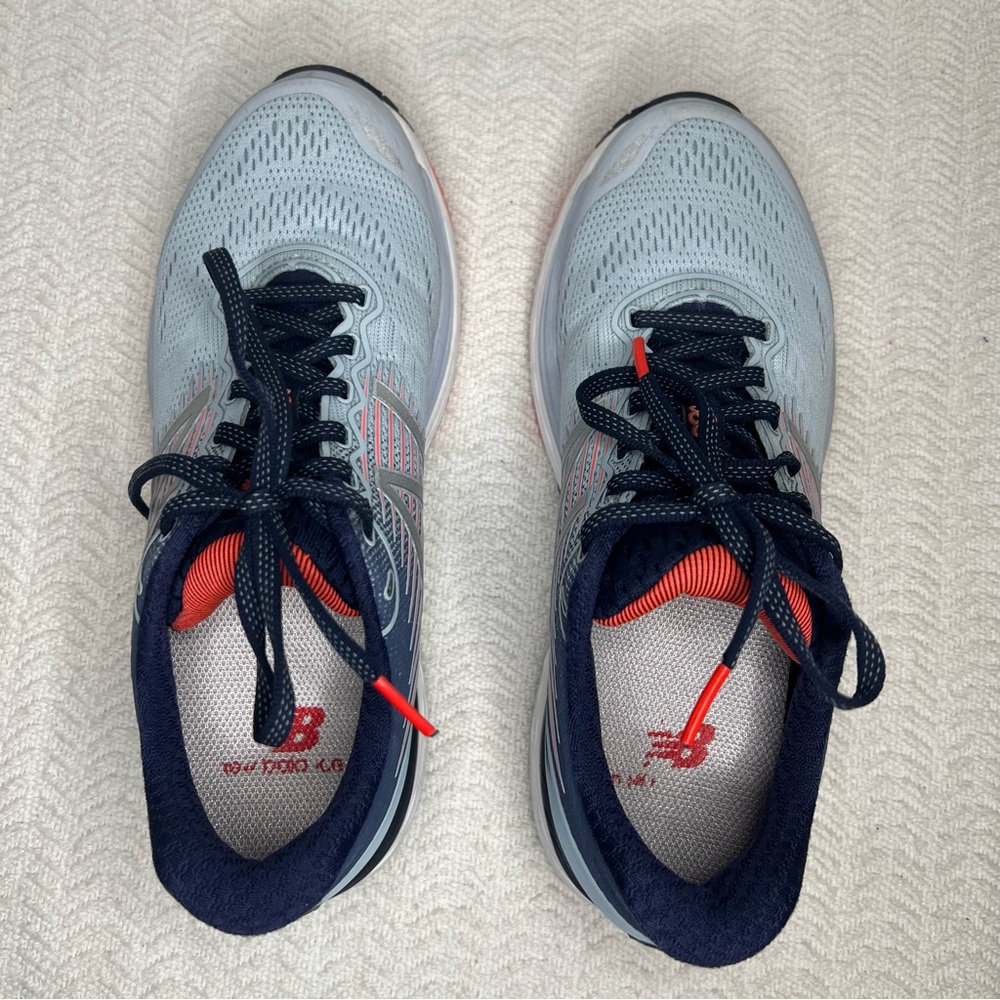new balance / 880 light porcelain blue orange sneakers size 7 - Picture 4 of 8